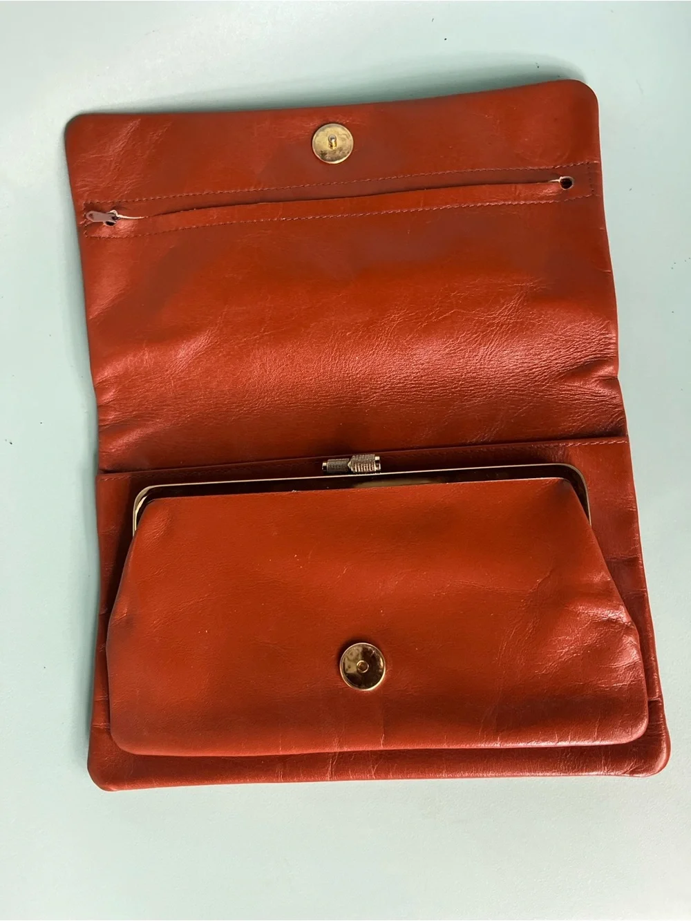 Vintage Leather Japanese Clutch Bag
